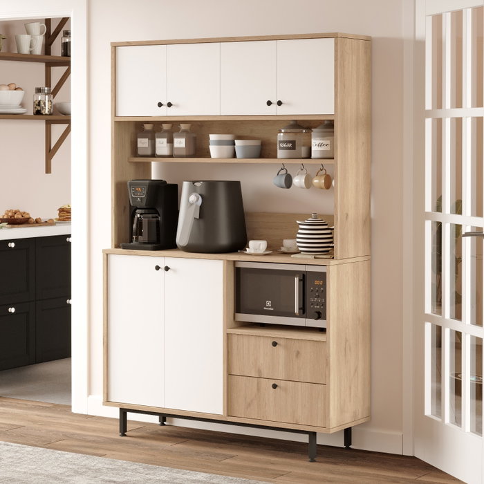 Hanah Home Armario Multiusos RE5-SW Roble y Blanco Hanah Home Armario Multiusos RE5-SW Roble y Blanco